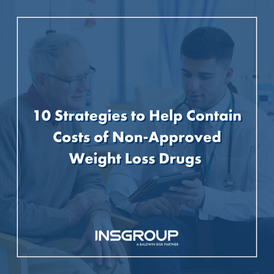 Social post for 10 strategies to help contain weight loss drugs